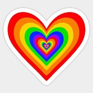 Rainbow Expanding Hearts Sticker